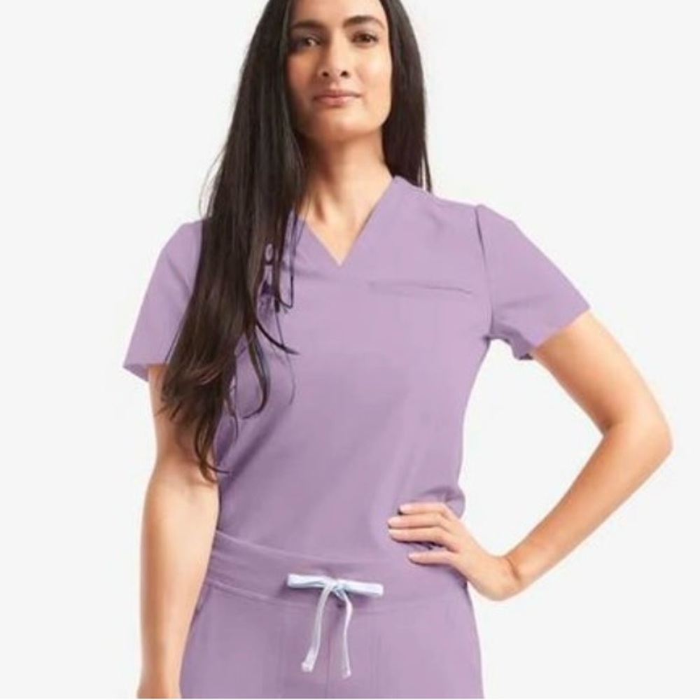 Lagos Lilac Scrub Top